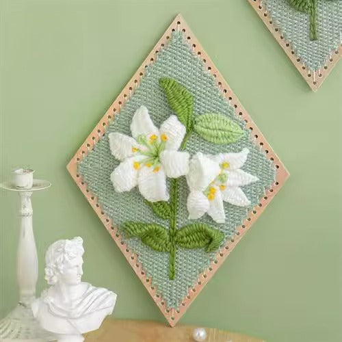 Diamond Knitting Painting Machine Woven Tapestry Wool Flowers