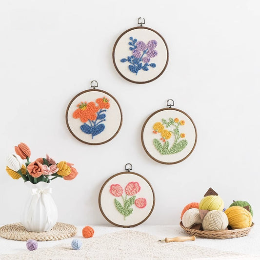 Poke embroidery wool painting embroidery handmade diy material kit