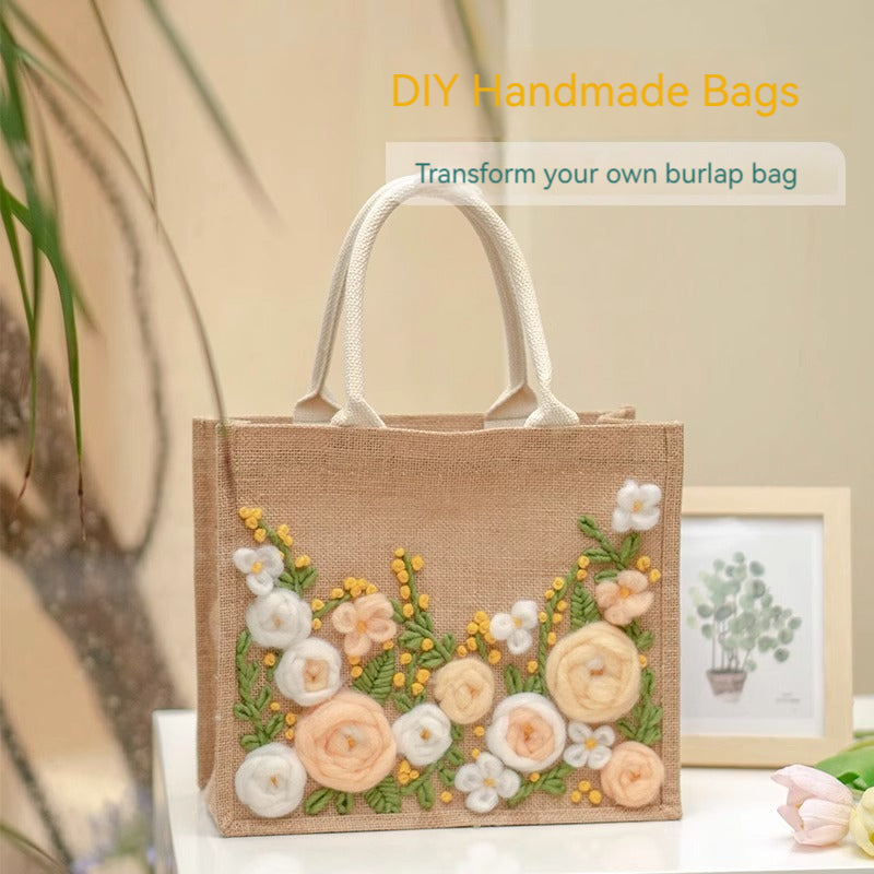 Handmade diy handbag burlap bags