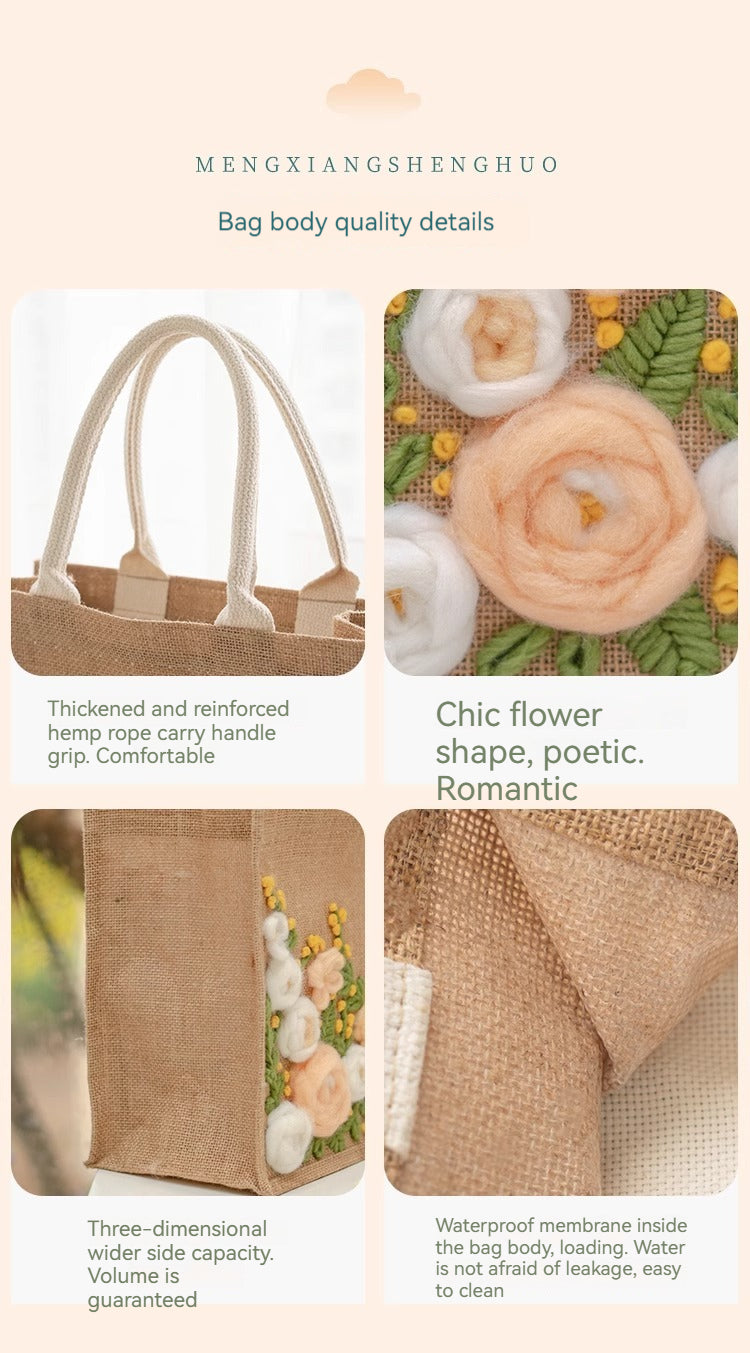 Handmade diy handbag burlap bags